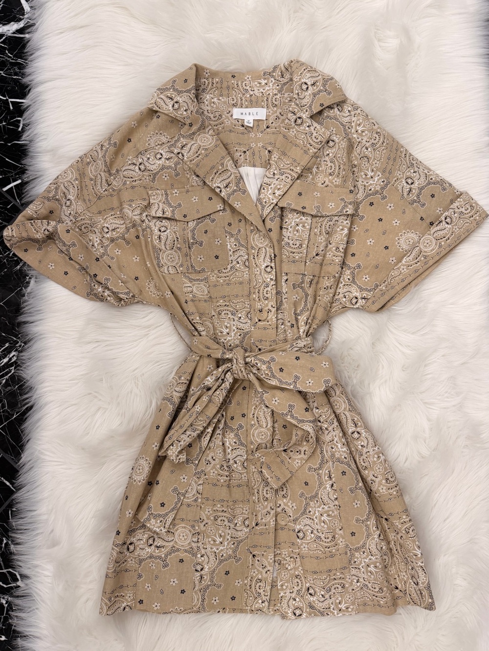 Cream paisley dress